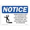 Signmission OSHA Notice, 5" Height, Work Within 6 Feet Of Unprotected Sign With Symbol, 7" X 5", Landscape OS-NS-D-57-L-19071 - alternate 1